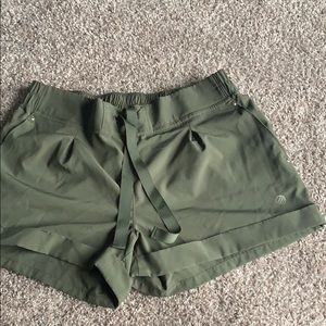 Olive green athletic shorts